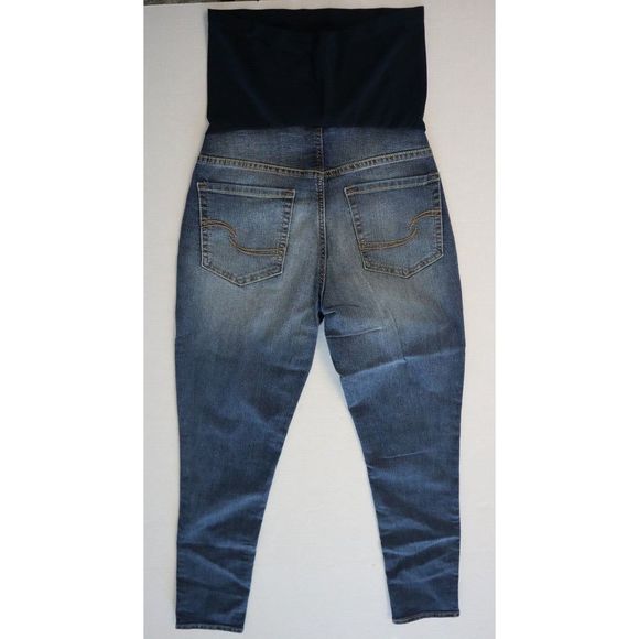 Signature by Levi Strauss Women's Sz S Blue Maternity Ankle Skinny Jeans - Picture 2 of 6